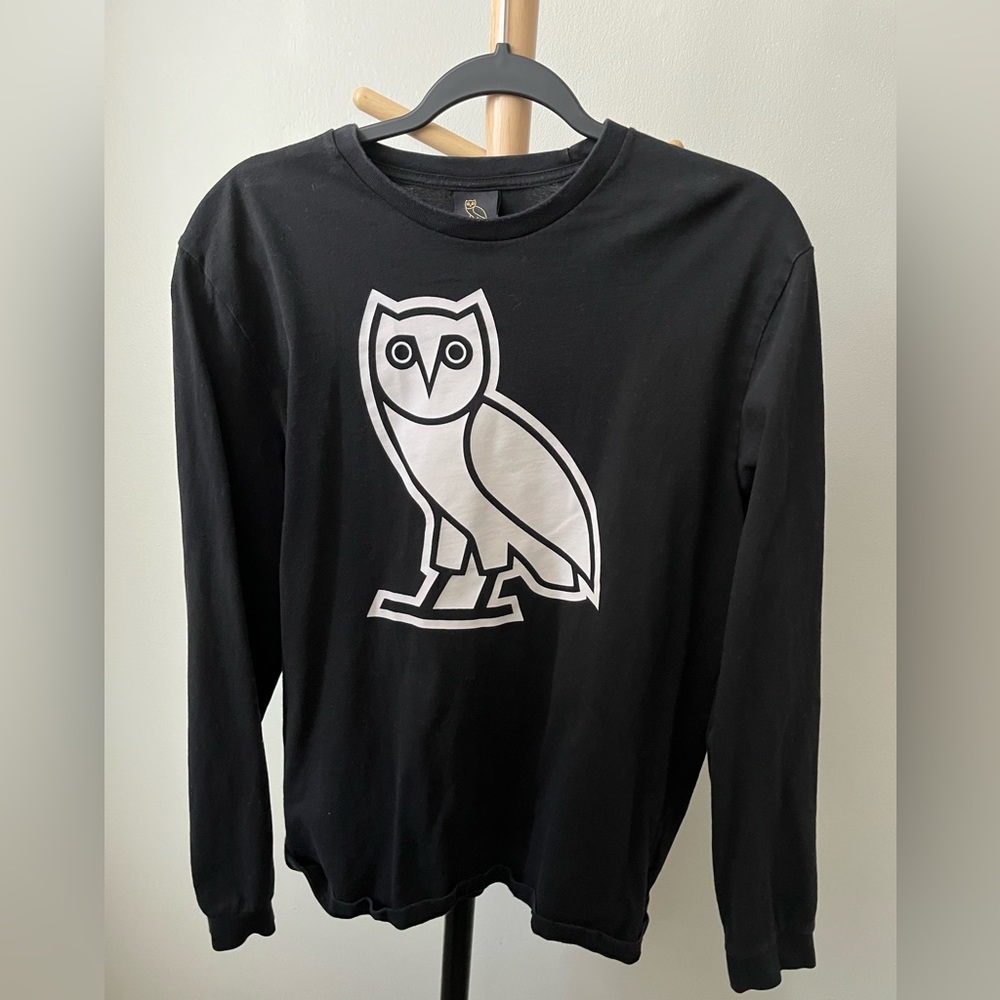 OVO OG OWL CREW NECK SWEATER BLACK/WHITE(L)
